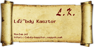 Lábdy Kasztor névjegykártya